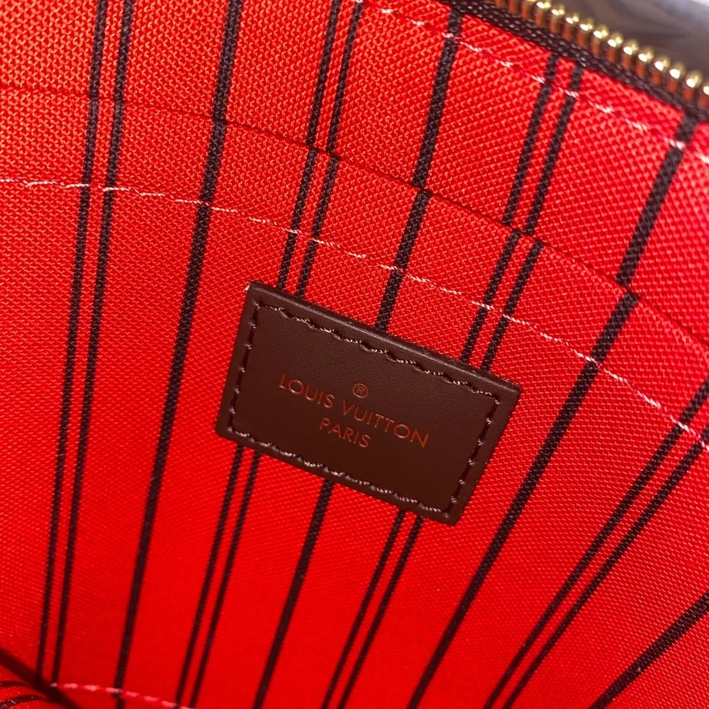 Louis Vuitton Damier Ebene Neverfull GM Wristlet